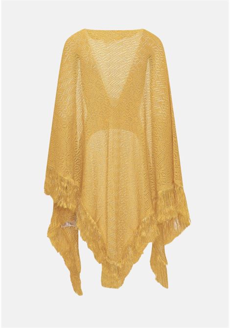 Mantella da donna oro giallo con fili dorati e trama bucata SIMONA CORSELLINI | P24CPSLO02-01-C03300150666